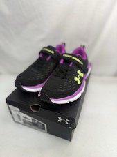 Under Armour GPS Assert 10 AC Running Shoes Girls Size 1.5Y Black Violet