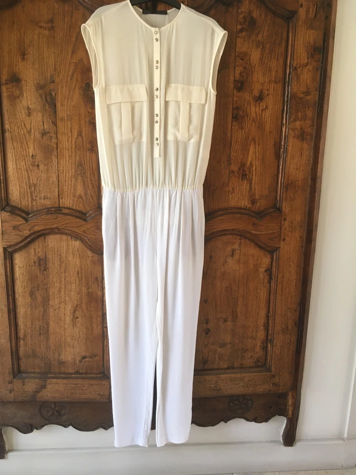 Combinaison pantalon Zara écru et blanc T: M/38 - Photo 1/4