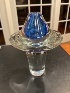 Young And Constantin Signed Art Deco Art Glass Bud Vase /Sculpture 5”