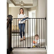 Extra Tall Baby Gate Walk Through Adjustable Safety Gate Stairs  Hallways