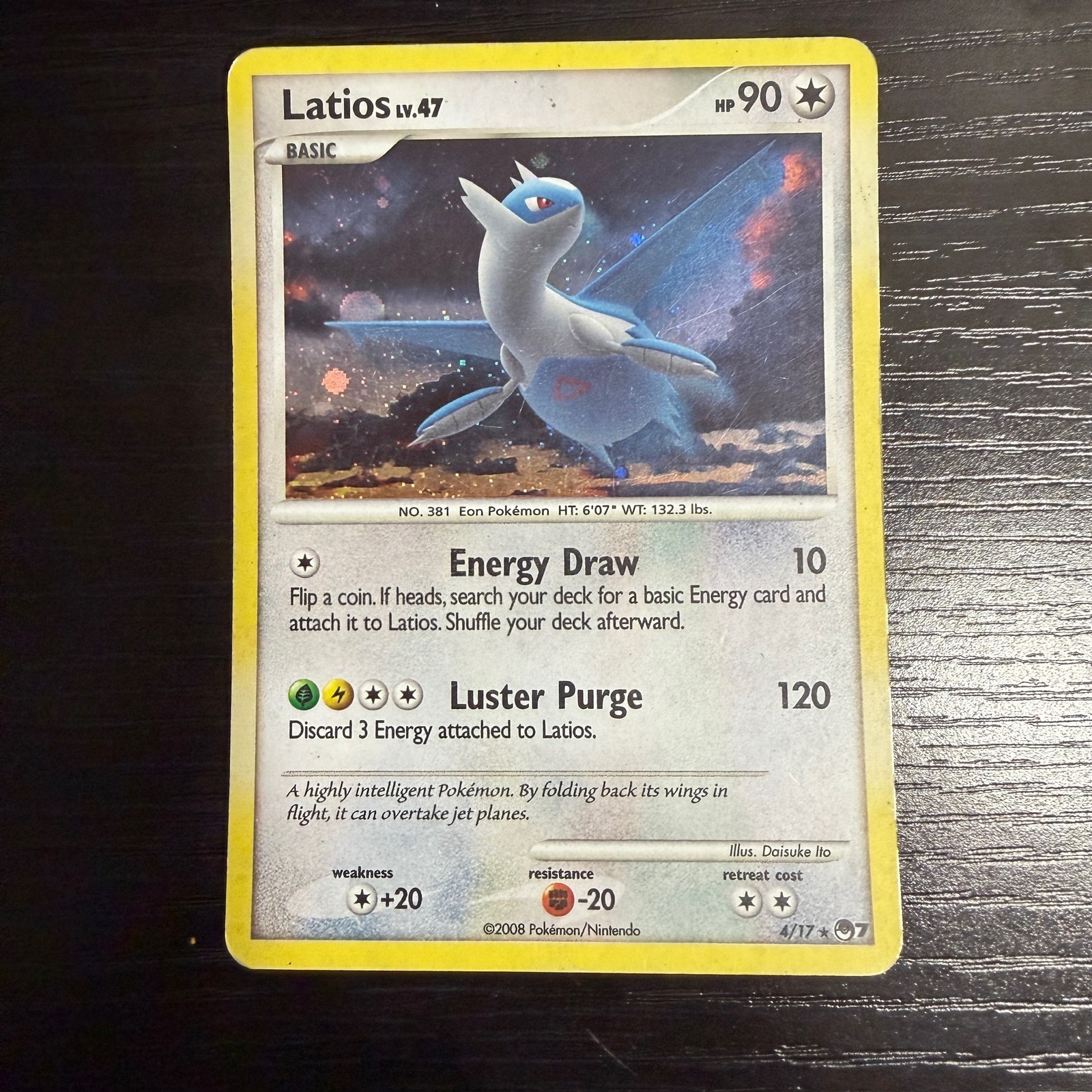 Pokemon Card Latios Lv.47 4/17 Holo Rare Great Encounters 2008