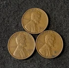 1939 D (3 Coins) Lincoln Wheat Pennies- Free Shipping