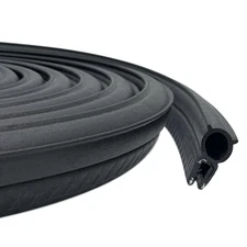 Car Door Seal Strip with Top Bulb, Fit 1/16" Rubber Fits 1/16 Inch Edge(10Feet)