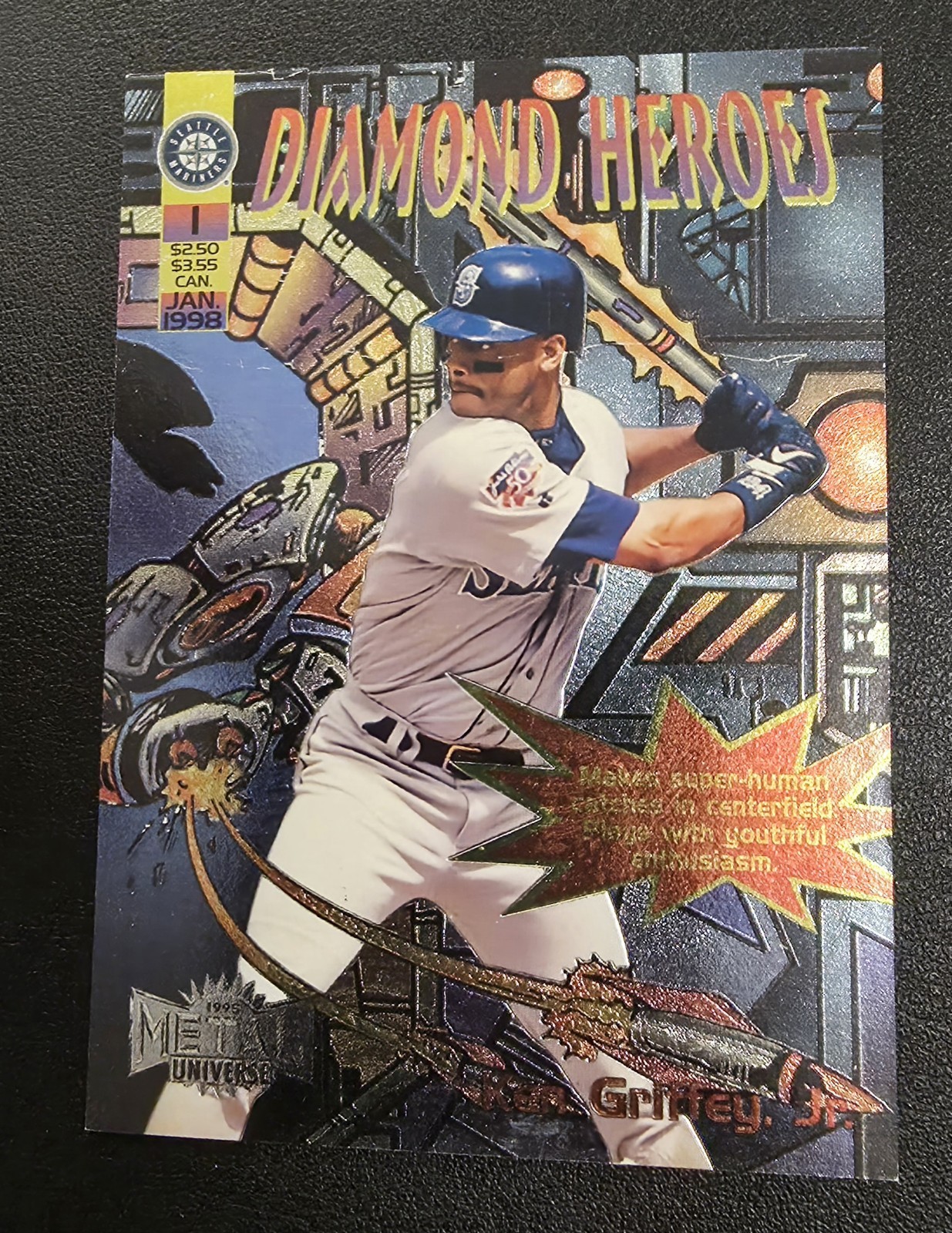 1998 Metal Universe Diamond Heroes #1 Ken Griffey Jr HOF