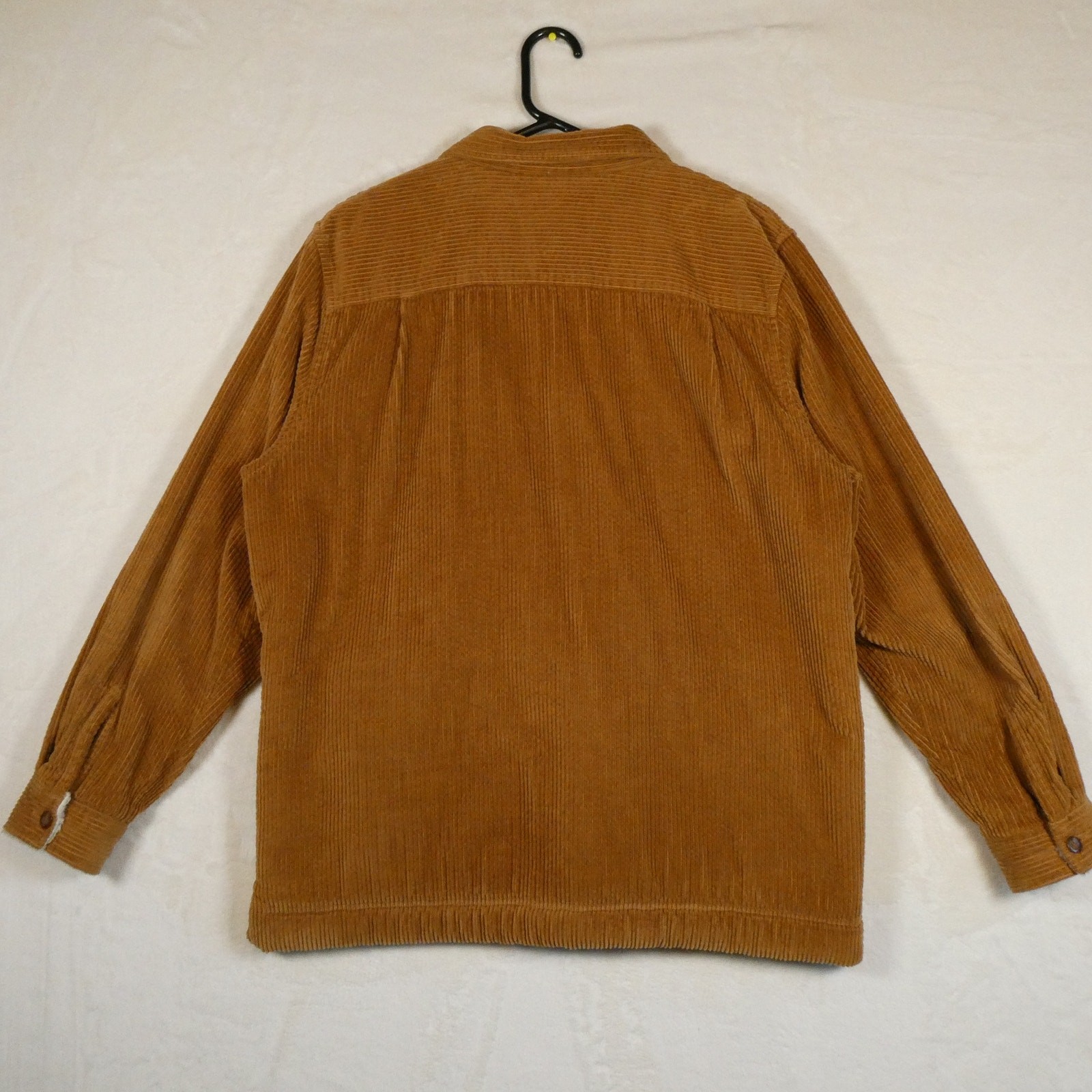 LL Bean Comfort Corduroy Shearling Lined Shirt Size L Shacket Barn Chore Coat 