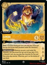 Simba - King in the Making Lorcana TCG 10 - 20/204 Holofoil