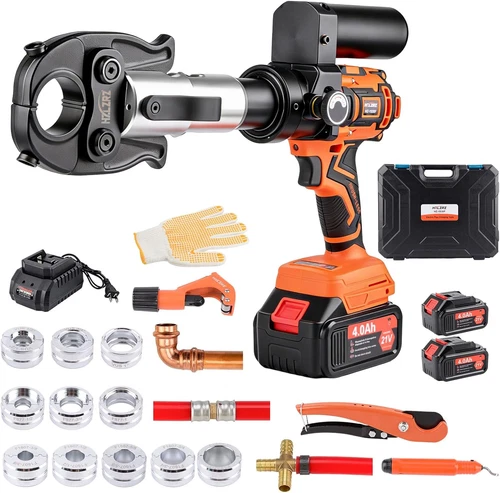 Upgraded 18V Pro Press Tool Kit Cordless Plumbing Press Tool for Copper and PEX