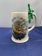 Vintage Sadler Stoke-on-Trent Sailing Ship Beer Tankard in good condition 