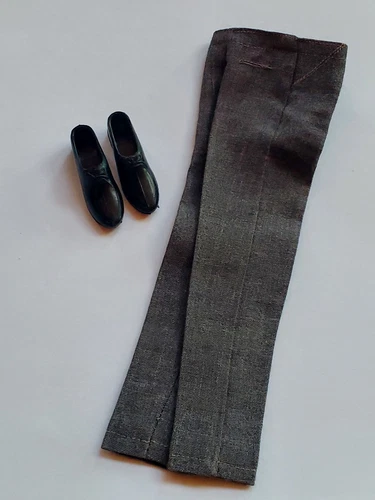 Vintage KEN Doll Gray Pants & Black Shoes #786 Saturday Date 1960's