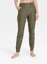 Women's Knit Mid-Rise Jogger Pants - All in Motion XS Olive Green NWT