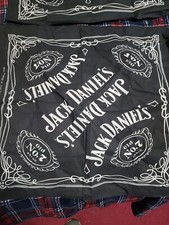 NEW Jack Daniels Bandana Old No. 7 Black 21" x 21" 25 Year Commemorative Scarf