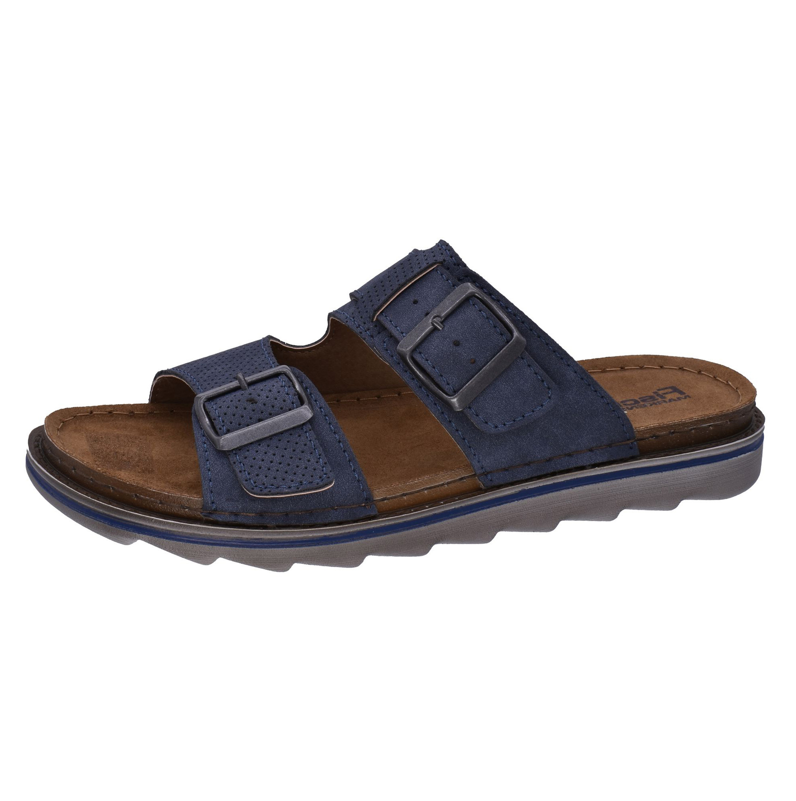 SAOLA Fischer Sandalo Uomo Due Cinghie Sole In Pelle Lars 526661