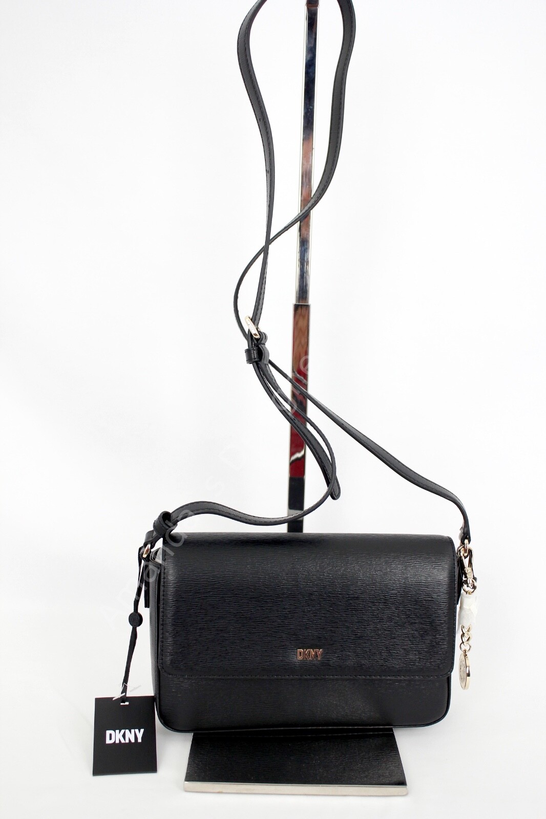 dkny bryant medium leather flap crossbody