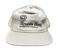Vtg 90s Showcase By Yupoong Illinois Bell An Ameritech Company Mesh SnapBack Hat