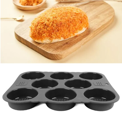 Hamburger Bun Mold Silicone 8 Cavity Easy Release Heat Resistant Hamburger Bread - Picture 12 of 12