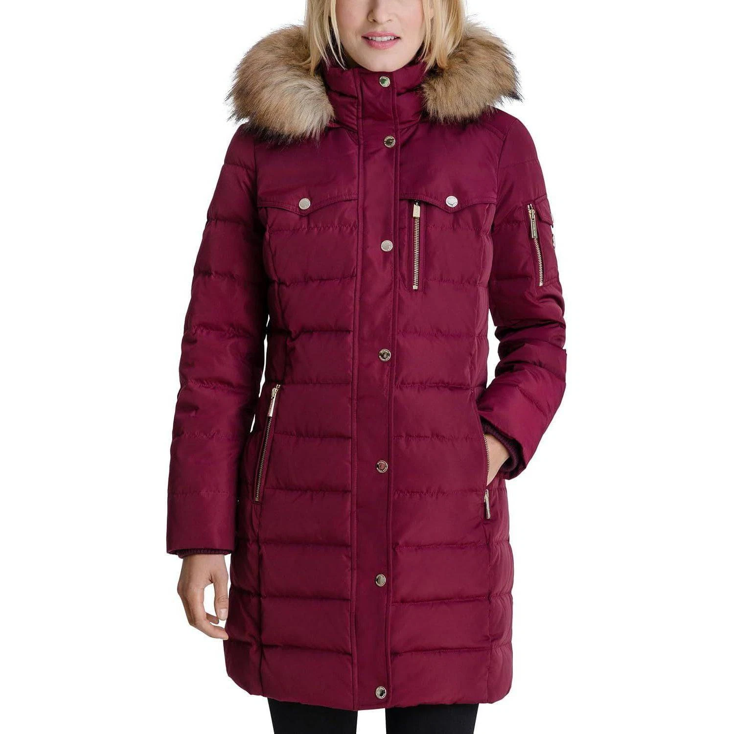Cappotto invernale MICHAEL Michael Kors donna puffer con cappuccio zip