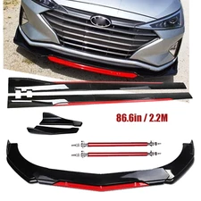 For Hyundai Elantra Sport Front Bumper Lip Splitter Spoiler Side Skirt Body Kit