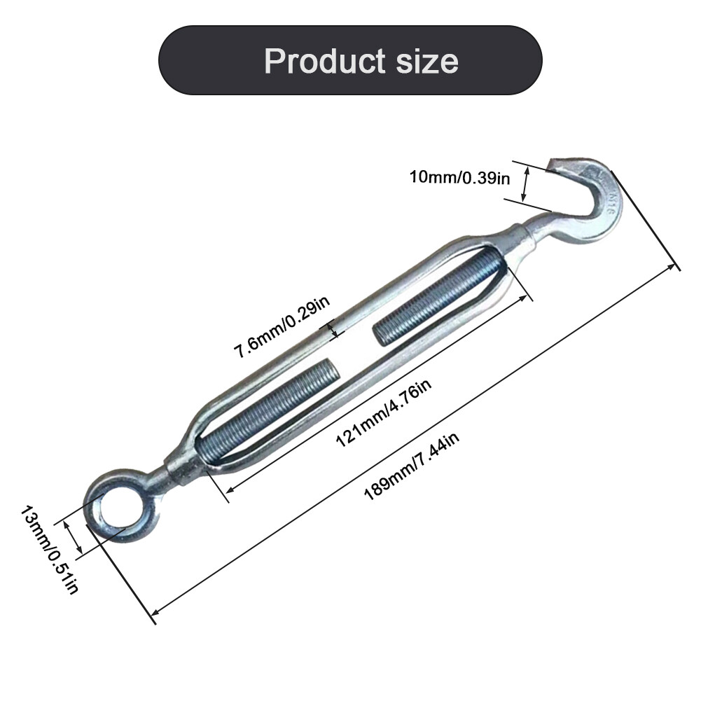 5pcsCable Awning Turnbuckle Wire Tensioner Rope Hook And Eye Adjustable