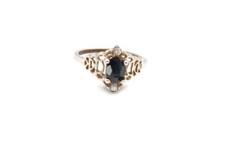 Sterling Silver 925 Sapphire CZ Ring Size 9.75