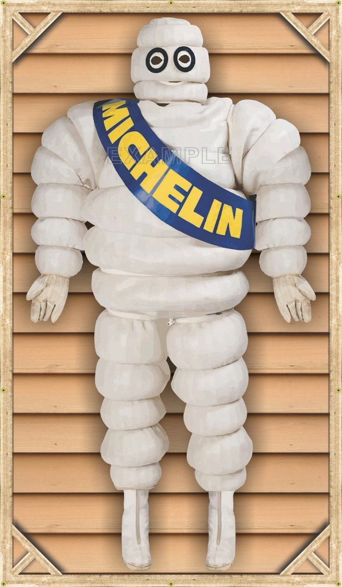 MICHELIN MAN BIBENDUM COSTUME REPLICA REMAKE PRINTED PROP BANNER