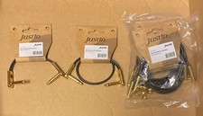 Justin Patch Kabel Flat 6,3mm mono Klinkenstecker gold gewinkelt Klinke 10-60 cm