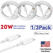 1/3Pack USB-C to iPhone Cable Lot PD Fast Charger Cord For iPhone 14 13 12 11 8