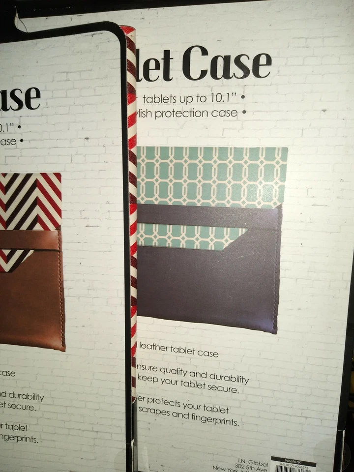 Nuevo estuche de transporte a medida para tablet notebook funda de cuero se adapta hasta 10,1" Foto 2 de 4