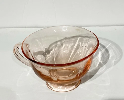 Vintage Cambridge Pink Depression Clear Coffee/Tea Cup 1930's