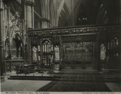 Vereinigtes Königreich London Westminster Abbey the new Rederos Old Stengel Photo 1897