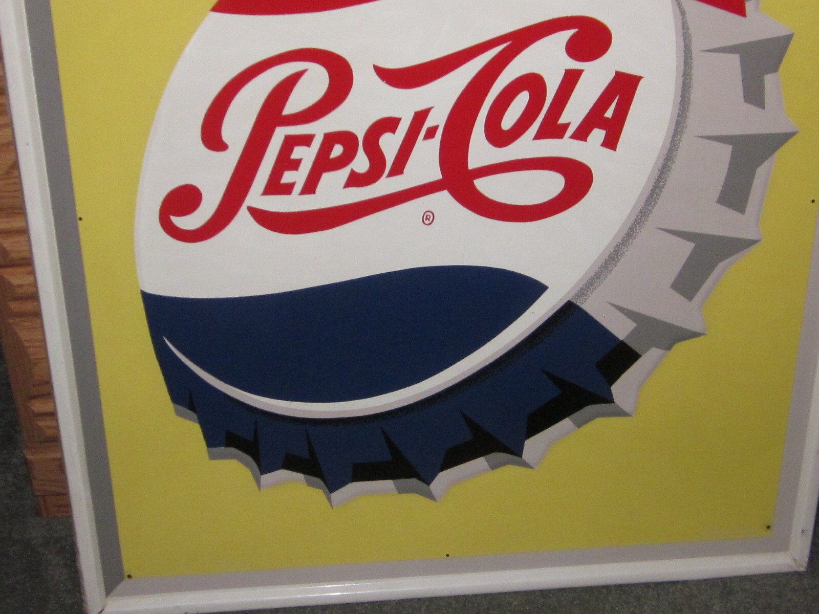 Vintage 1960's PEPSI COLA Bottle Cap Metal Sign, Stout # M-203 | eBay