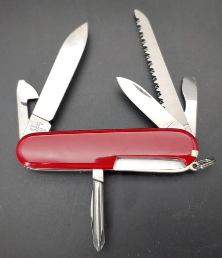 Victorinox Hiker 91mm SAK Swiss Army Knife w/ Box Paper NOS RED A10