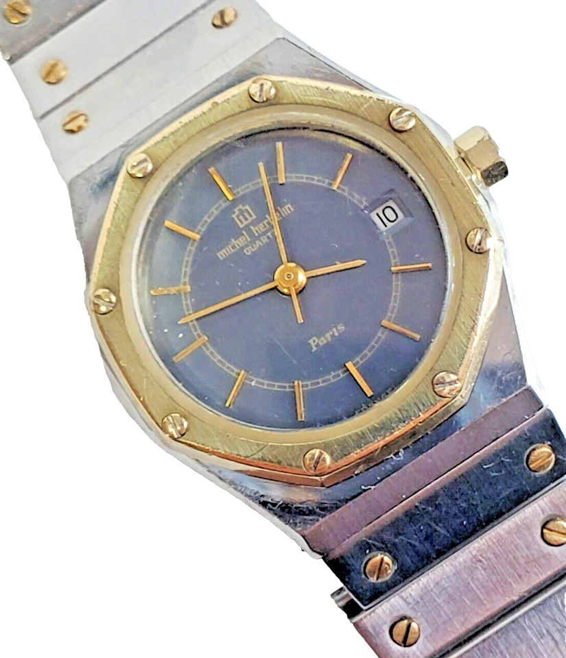 Винтажные женские часы Michel Herbelin двухцветное золото и серебро. Франция. - Изображение 3 из 4