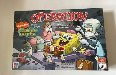Spongebob Squarepants Operation 2007 Board Game Incomplete Missing 3 Funatomy