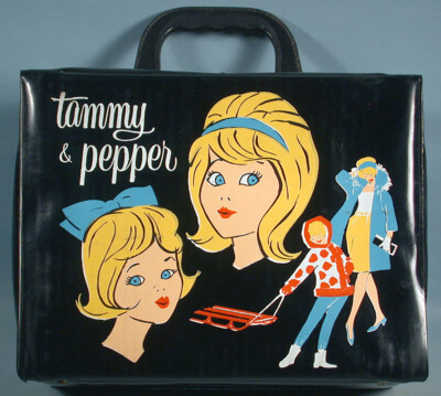 1962 Tammy & Pepper Vinyl Lunch Box Ideal Toy Corp Doll Barbie