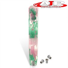 Universal 300mm 12 M8 M10 M12 Green Diamond Top Bubble Stick Shift Knob Lever