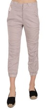 DONDUP Pants Gray Mid Waist Cotton Skinny Cropped Jogger IT38/US4/XS RRP 350