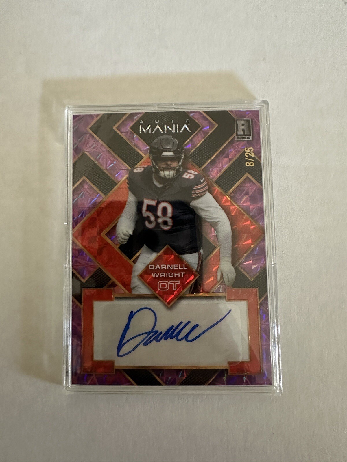Darnell Wright 2023 Wild Card Auto Mania Autographed RC No. AMSQ-A 8/25