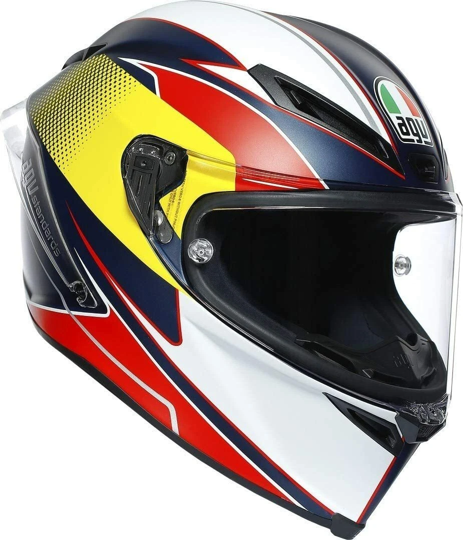 CASCO INTEGRALE AGV CORSA R SUPERSPORT BLUE - RED - YELLOW TAGLIA L