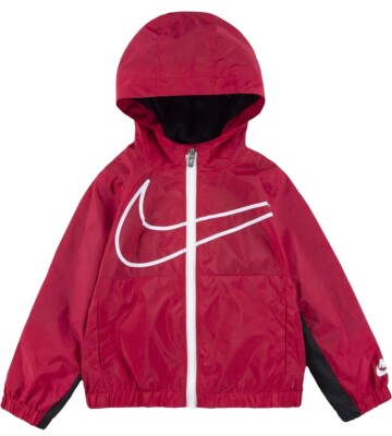 Nike Kids Sz 4 Rush Pink Velboa Windbreaker Girls Jackets