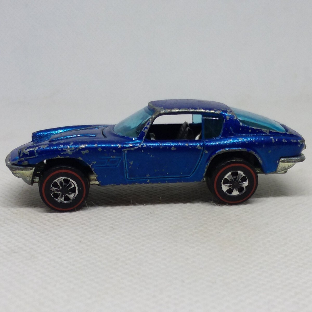 Hot Wheels Redline Maserati Mistral 1969 Blue Gray Interior Made
