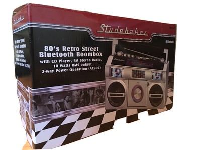 studebaker 80's retro street bluetooth boombox