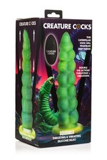 Creature Cocks: Squirmer Thrusting and Vibrating Silicone Dildo