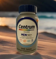 Centrum Silver Men's 50 Plus Vitamins, Multivitamin Supplement, 200 Count,