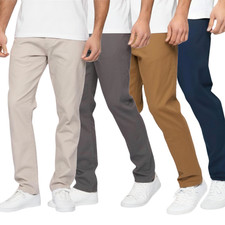 Men's Slim-Fit Chinos Stretch Trousers 5-Pocket Formal Classic Bewley & Ritch