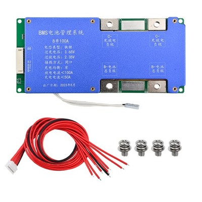 4S 14.6V / 8S 24V 100A BMS LiFePO4 Battery Balance Charge Protection Board
