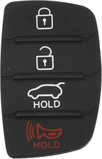 X AUTOHAUX 4 Button Car Remote Fob Case Insert Rubber Pad Keypad Black 