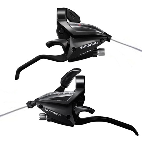 Shimano ST-EF500 EZ fire plus STI set, 2-пальцевой рычаг, 3 x 7 скоростей, черный