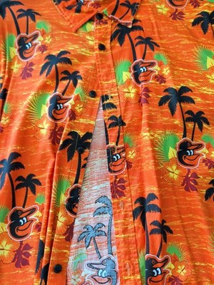 Baltimore Orioles Hawaiian Shirt SGA Size XL Baseball