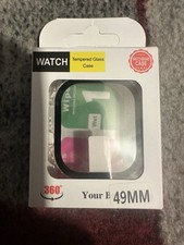 Full Case Cover for Apple Watch Ultra 49mm Tempered Glass Screen Protector