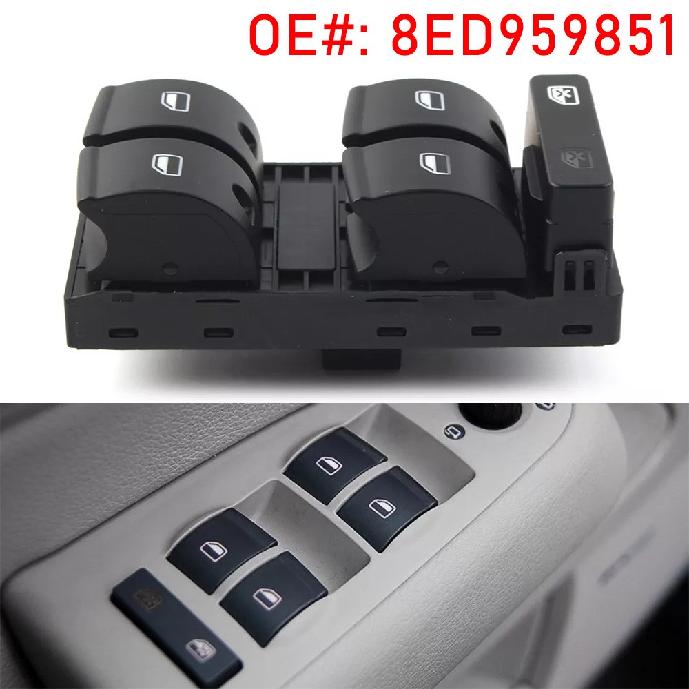 아우디 A4 B6 B7 2000~2008년식 차량용 마스터 파워 윈도우 스위치 패널 (부품 번호: 8ED959851) 3